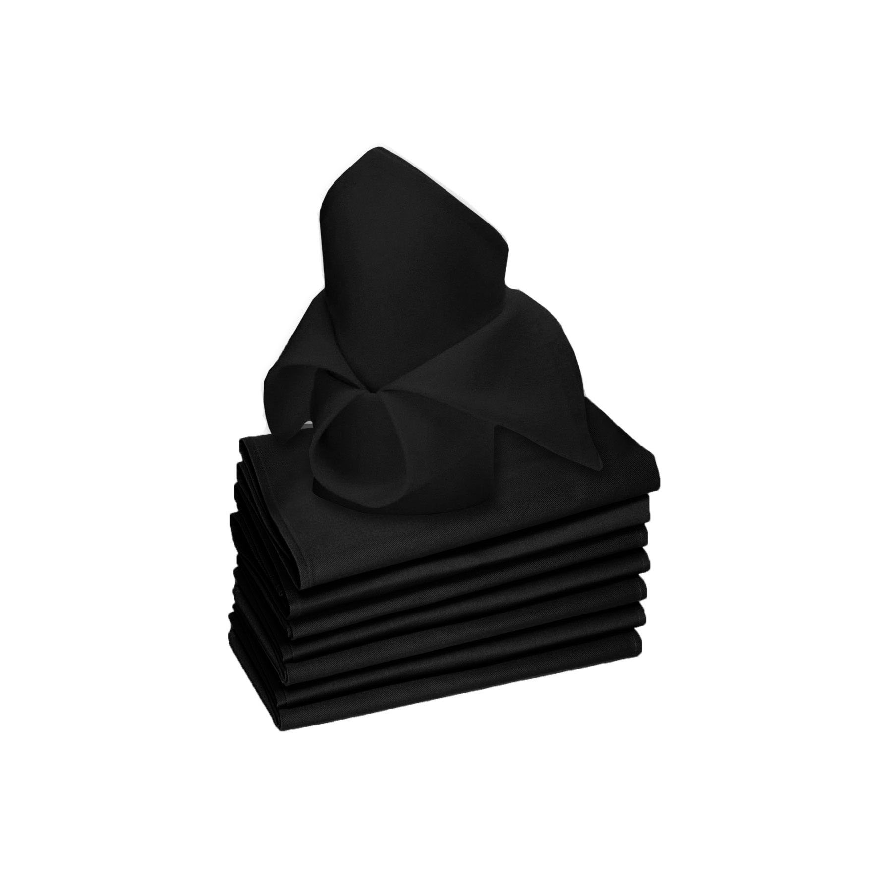 V442-RAN-MISC-LOLLIPOP8NAPKINS-BLACK-SQ-77565-00 Rans Set of 8 Lollipop Cotton Napkins - Black - Image 1