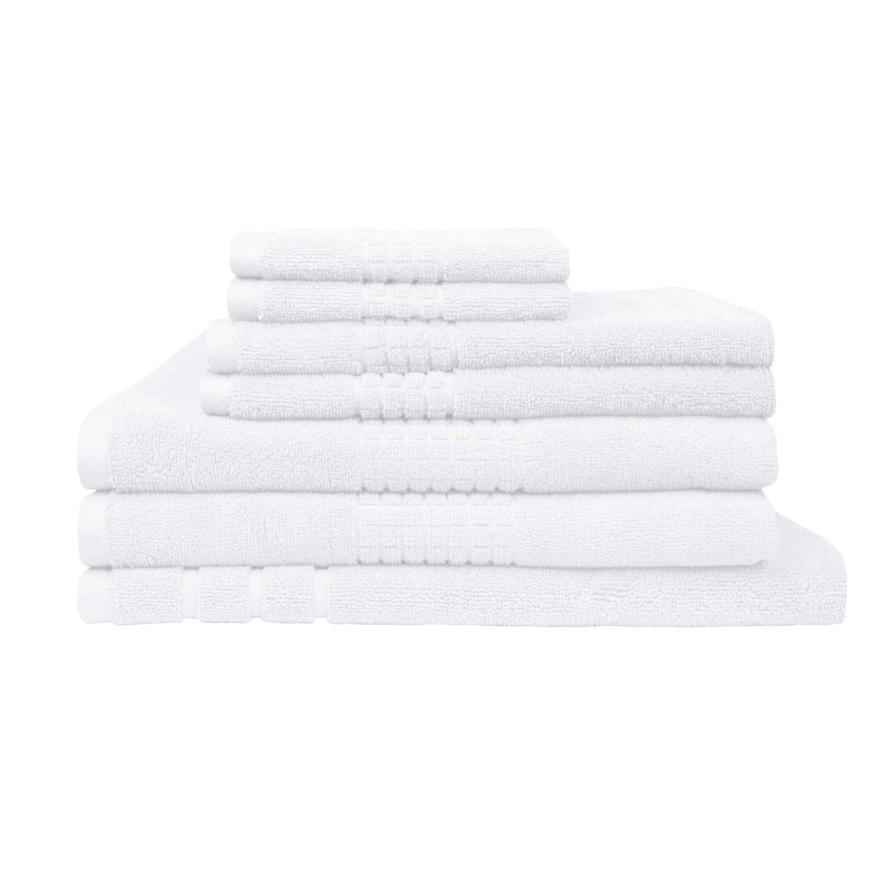 V442-RAN-TOWEL-MONTAGE7PCE-WHITE-RE-77962-00 Rans Montage 7 Piece Cotton Bath Towel Set - White - Image 1