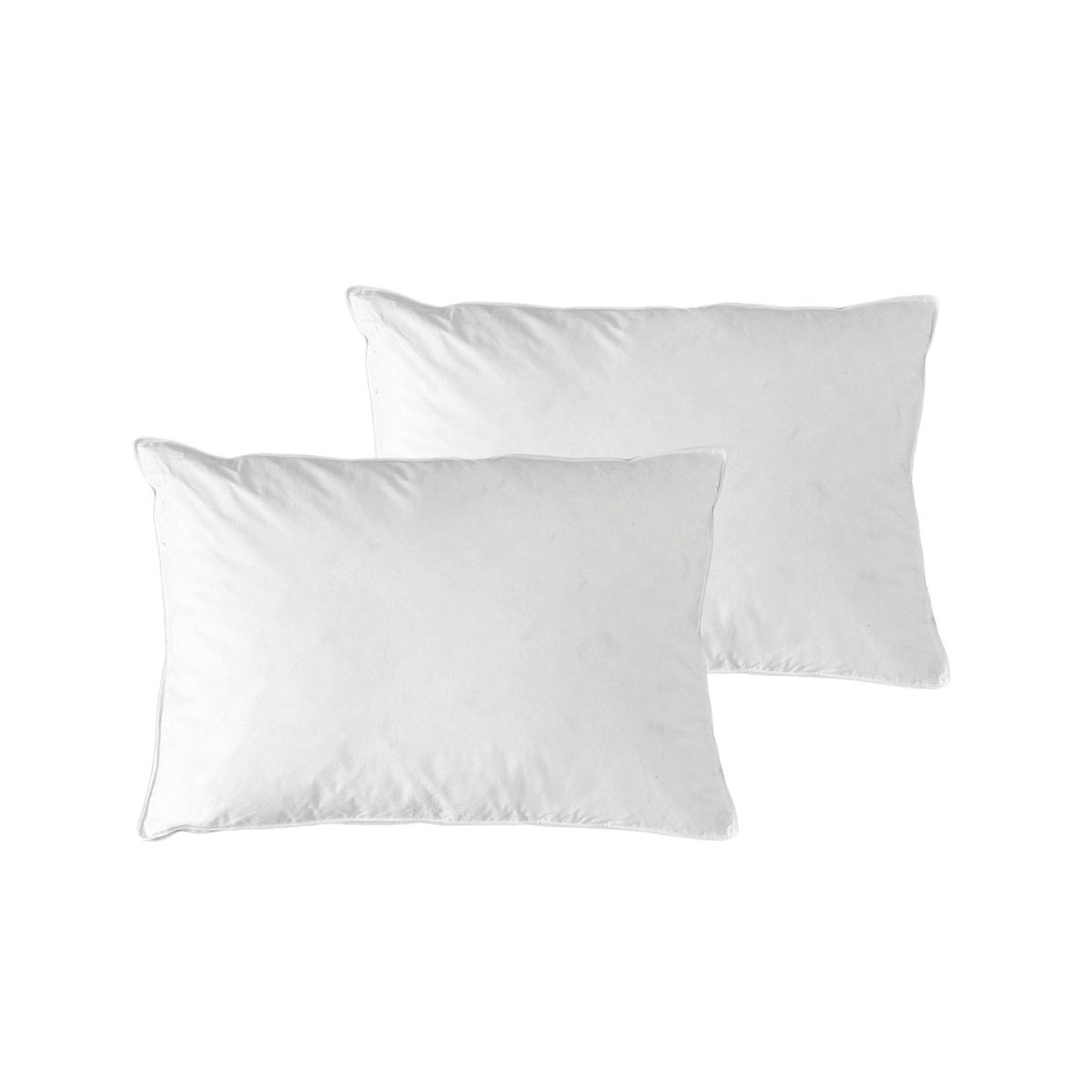 V442-STT-PILLOW-TWINFEATHER-WHITE-ST-202503200945-00 At Home Homewares Pack of 2 Standard Machine Washable Feather Pillows 45 x 70 +13 cm - Image 1