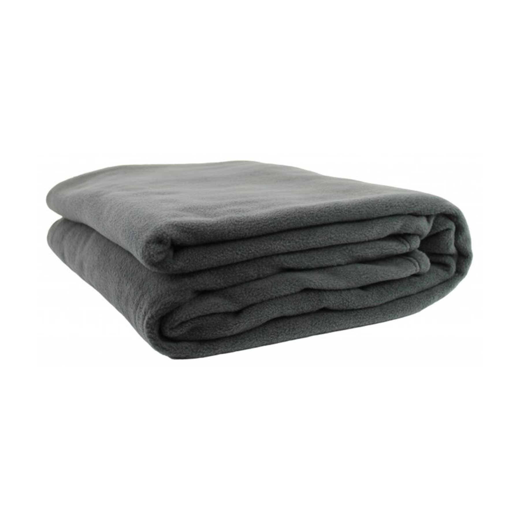 V442-WAM-BLANKET-POLARFLEECE-CHARCOAL-QS-204896-00 Jason Polar Fleece Blanket Charcoal - Queen - Image 1