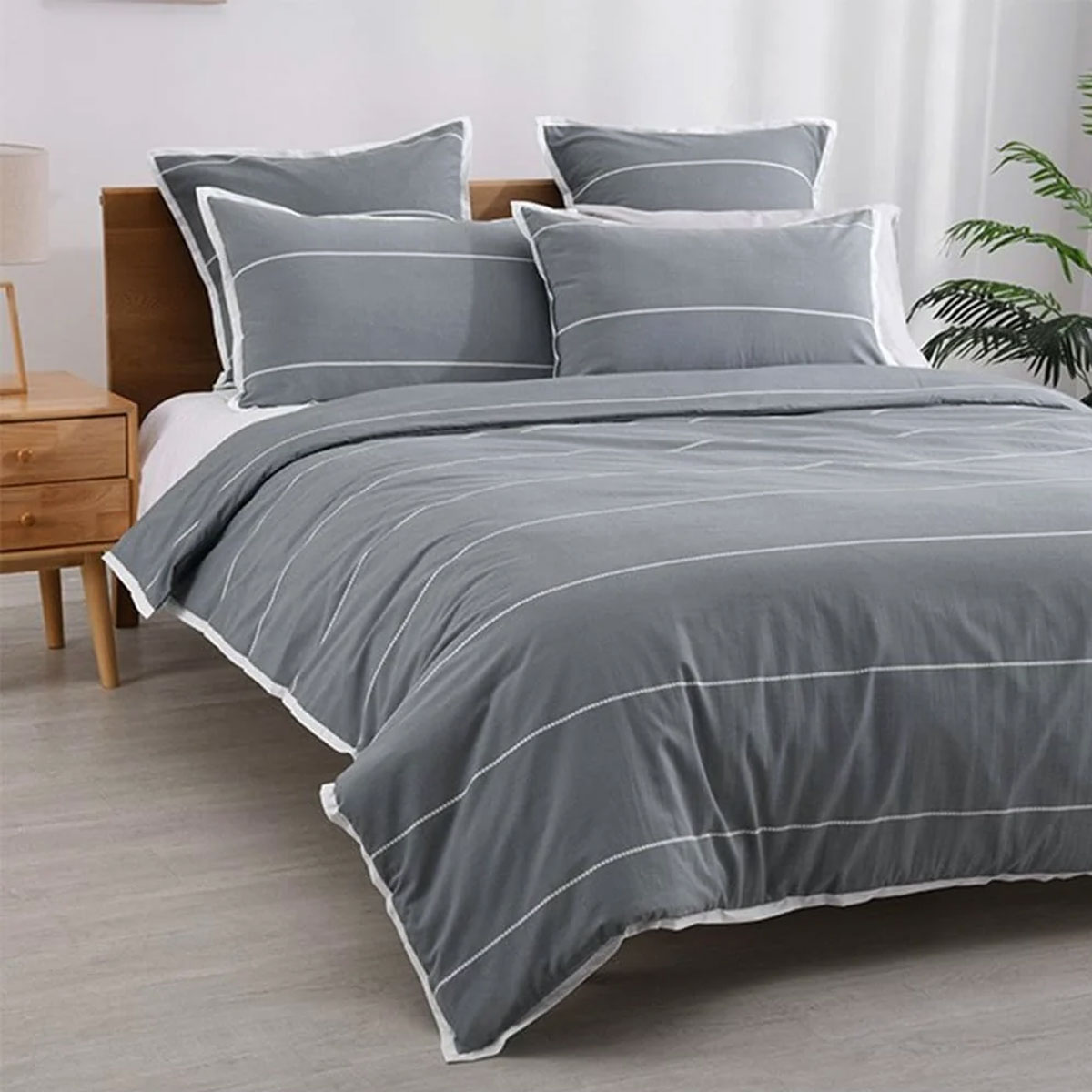 V442-WAM-QUILTCS-CALISTA-GRANITE-KI-204709-00 Jason Calista Granite Quilt Cover Set King - Image 1