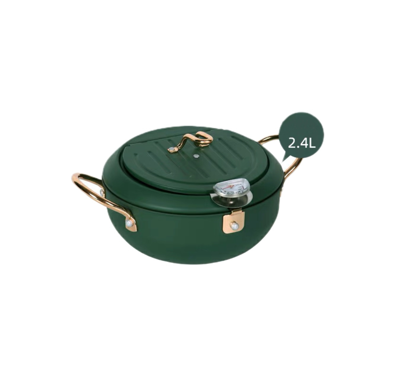 V445-C260187-84567-00 Justcook 20cm JSHS-YZG0320-1 Double Handle Tempura Karaga Fryer Pot Frying Pan - Image 1