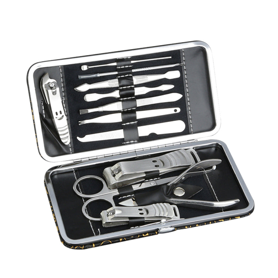 V462-F-09-01-143728-00 12 Pcs/set Manicure Pedicure Kit Nail Clippers Professional Grooming Kit - Image 1