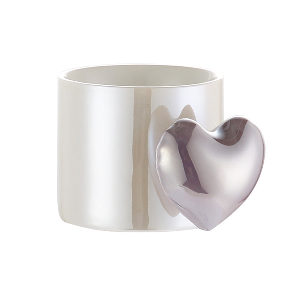 V462-HG-145-01-95912-00 Lovely 3D Heart Love Ceramic Cup Mug Puffy Heart Handle with Gift Box (Purple) - Image 1
