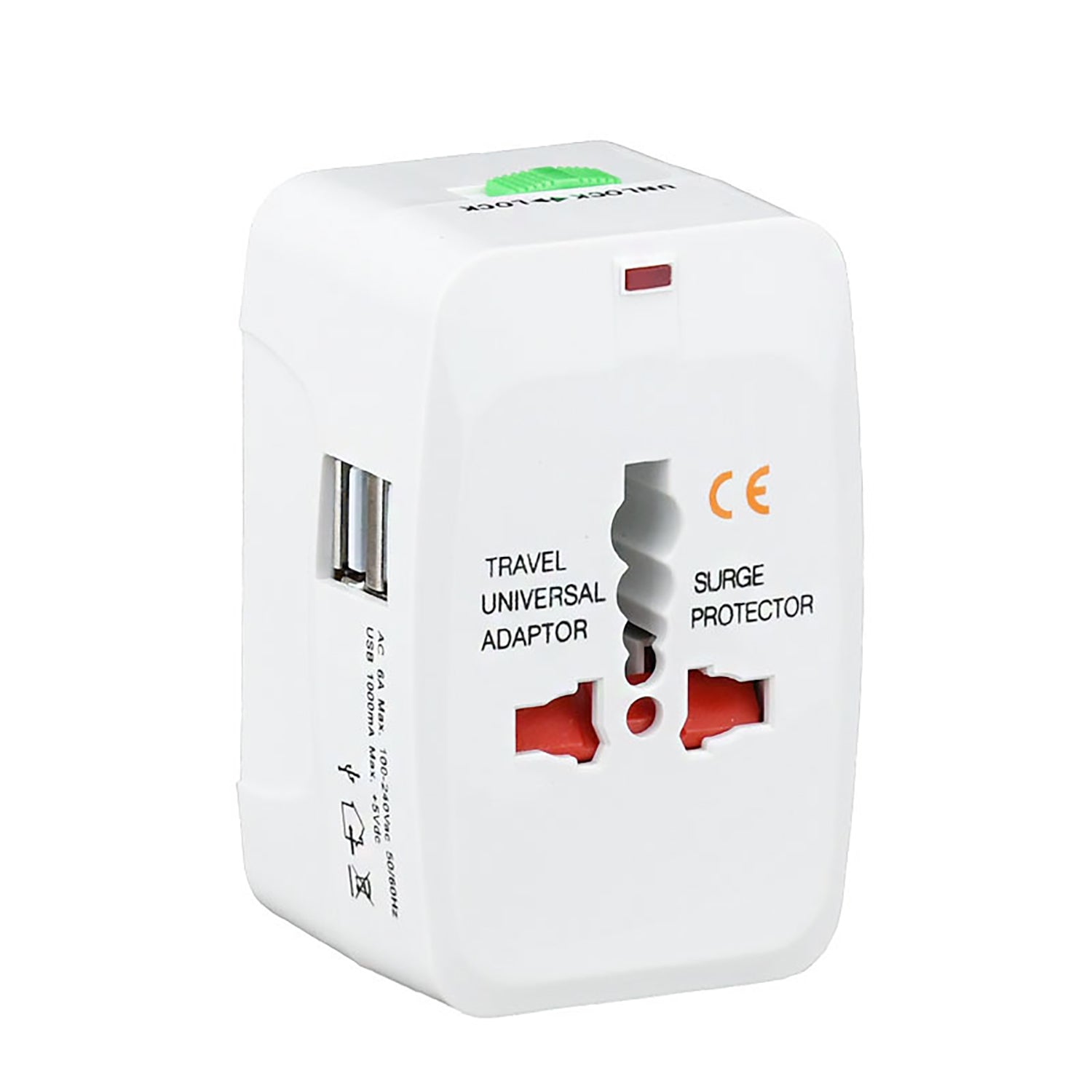 V462-MD-137-01-95929-00 Dual USB Portable Electric Plug Power Socket Adapter International Travel Universal Charger Converter EU UK US AU - Image 1