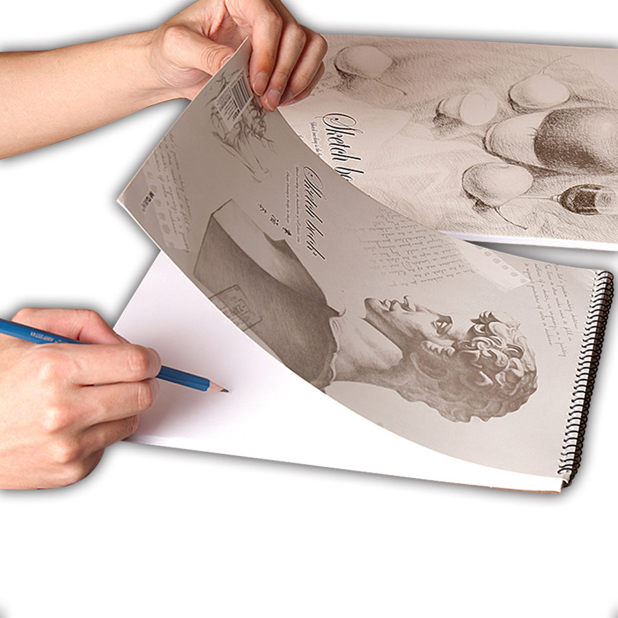 V462-P-46-02-115381-00 Sketch Pad 40 Sheets Artist Drawing Painting Art Paper with Thick Baseboard(41.8*27.8cm) - Image 1
