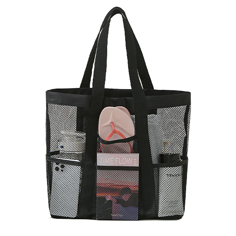 V462-TO-44-02-98729-00 Large Capacity Mesh Multi-pocket Beach Bag Portable Travel Swimming Storage(Large) - Image 1