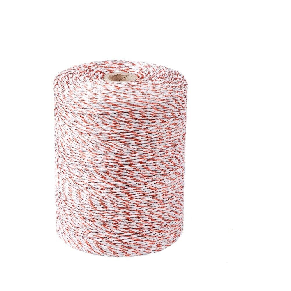 V465-1607002-156194-00 500m Roll Polywire Electric Fence Stainless Steel Poly Wire Energiser Insulator - Image 1