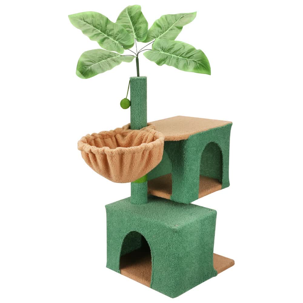 V465-51028-202505231025-00 VaKa 1.1M Cat Tree Scratching Post Palm Tree Cat Post Dangling Balls Cat Toy - Image 1