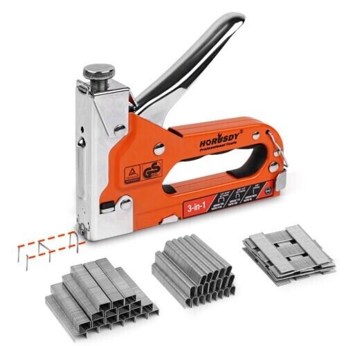 V465-86044-85731-00 HORUSDY 3in1 Staple Gun Heavy Duty Stapler Fastener Tool Tacker free Staples - Image 1