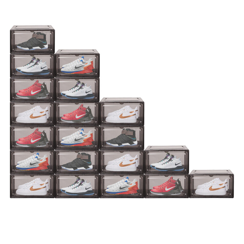 V465-86124X2-115561-00 20Pcs Premium Acrylic Shoe Box Sneaker Display Storage Case Boxes Magnetic Door Au - Image 1
