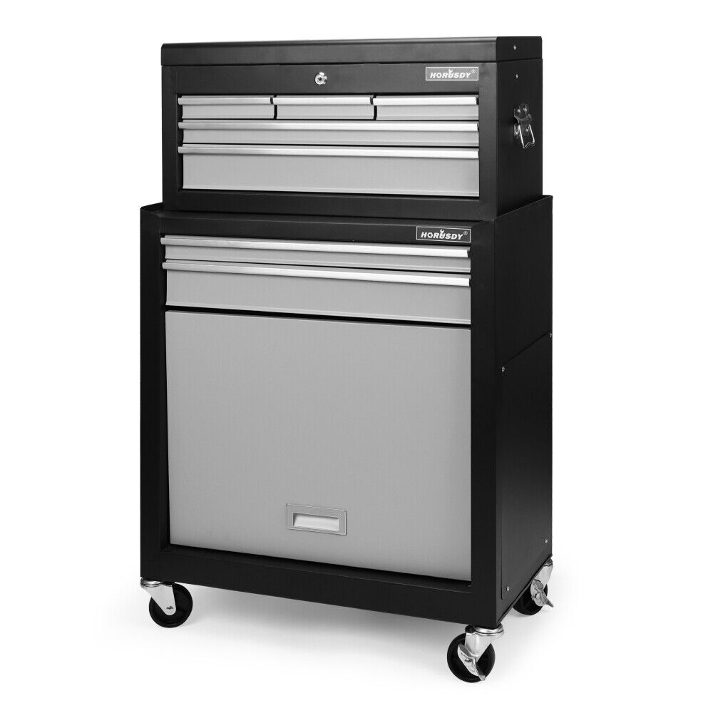 V465-86192-186522-00 HORUSDY 7 Drawer Tool Box Trolley Cabinet Storage Cart Garage Toolbox Organiser - Image 1