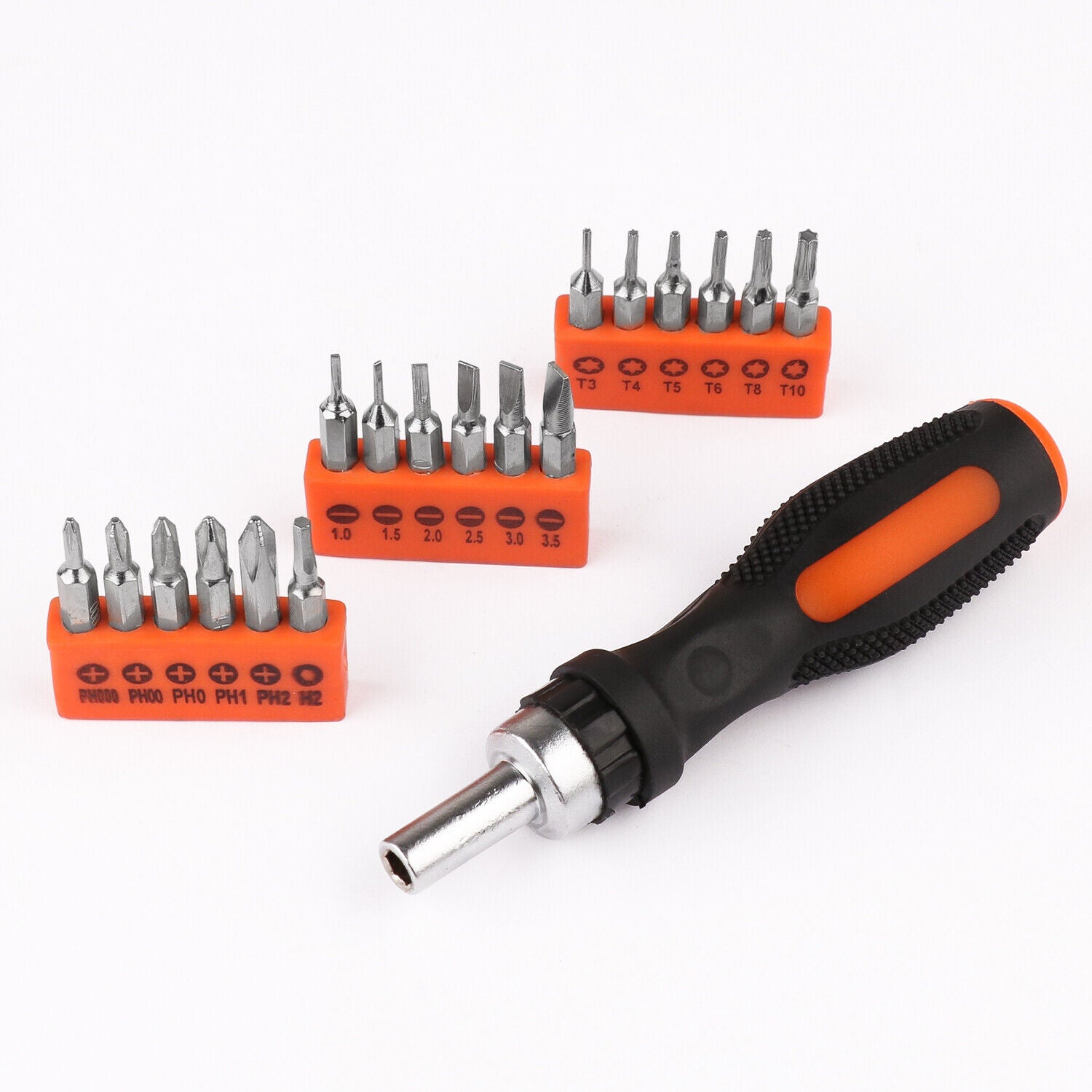 V465-91023-85380-00 HORUSDY 19 Pcs Ratchet Precision Screwdriver Bits Set Slotted Phillips Tox Hex - Image 1