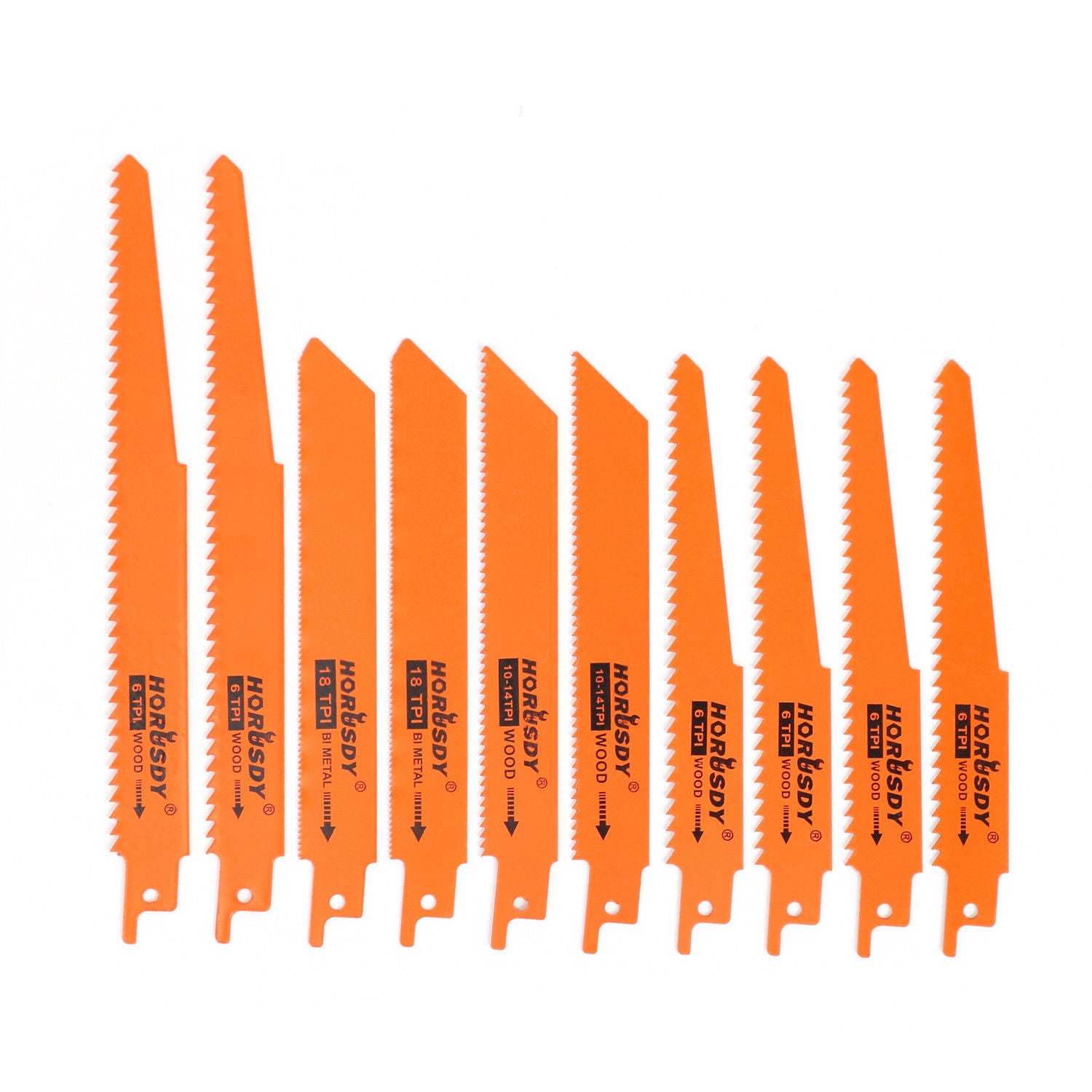 V465-97645-AU-5-85413-00 10Pc Reciprocating Saw Blades Set For Wood Metal Timber Demolition Cutting Tool - Image 1