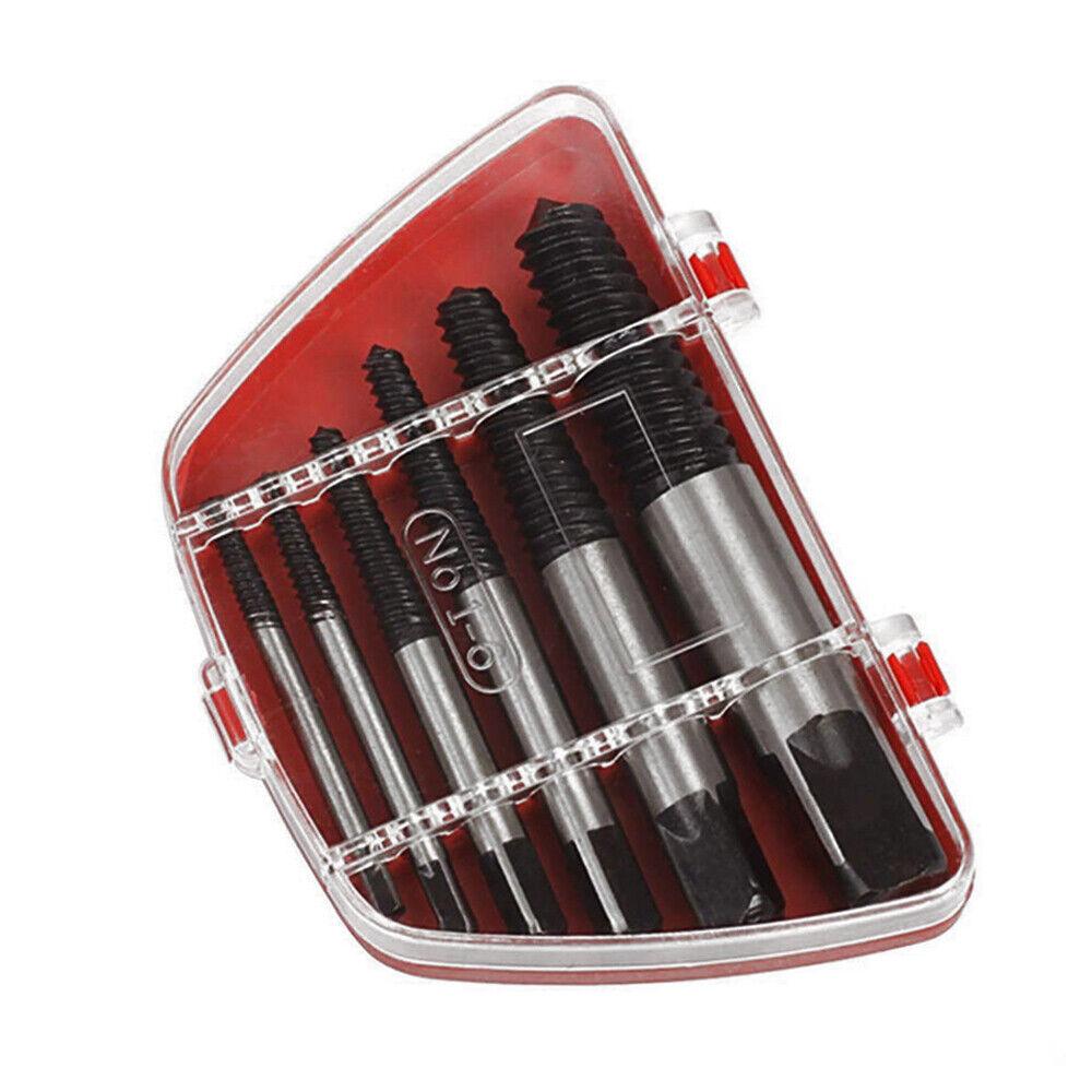 V465-SDY-100106-85527-00 New 6Pc Damaged Screw Extractor Ezy Set Easy Out Broken Screw Bolt Remover Kit - Image 1