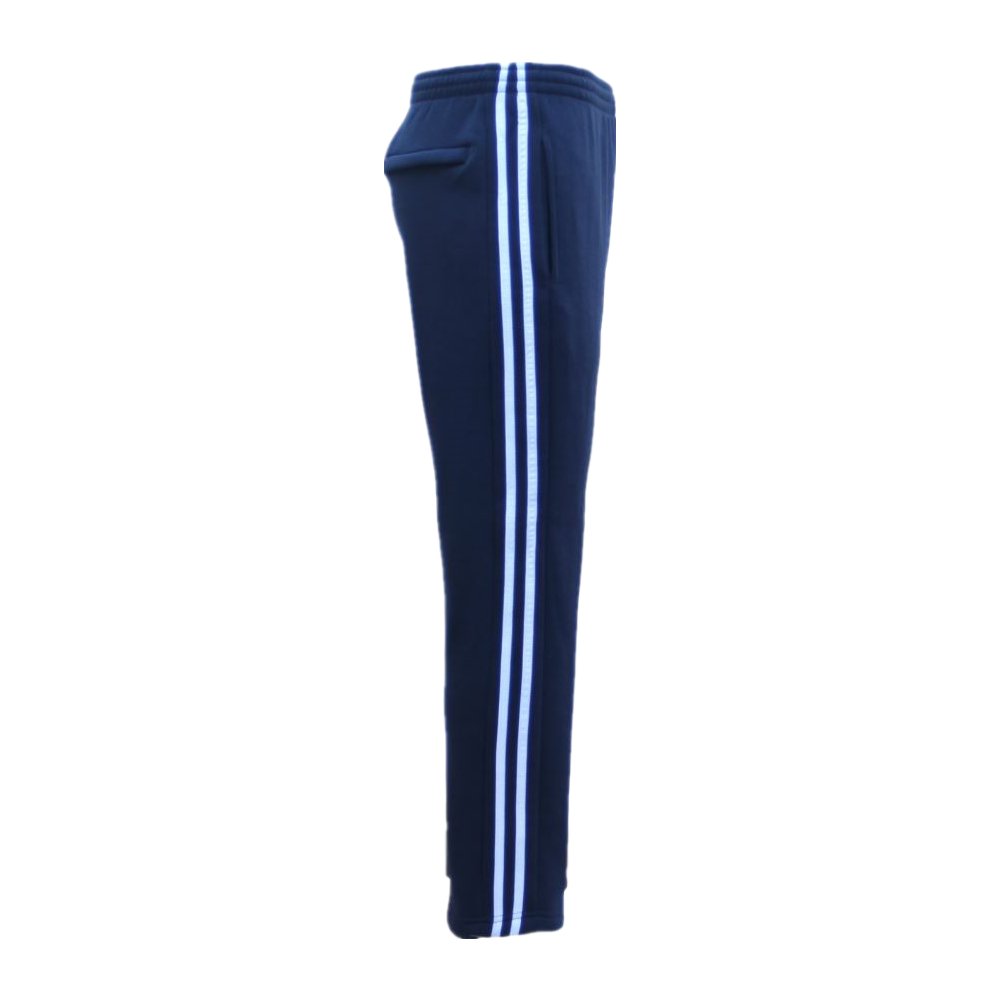 V474-211284-102039-00 Men's Fleece Casual Sports Track Pants w Zip Pocket Striped Sweat Trousers S-6XL, Navy, S - Image 1