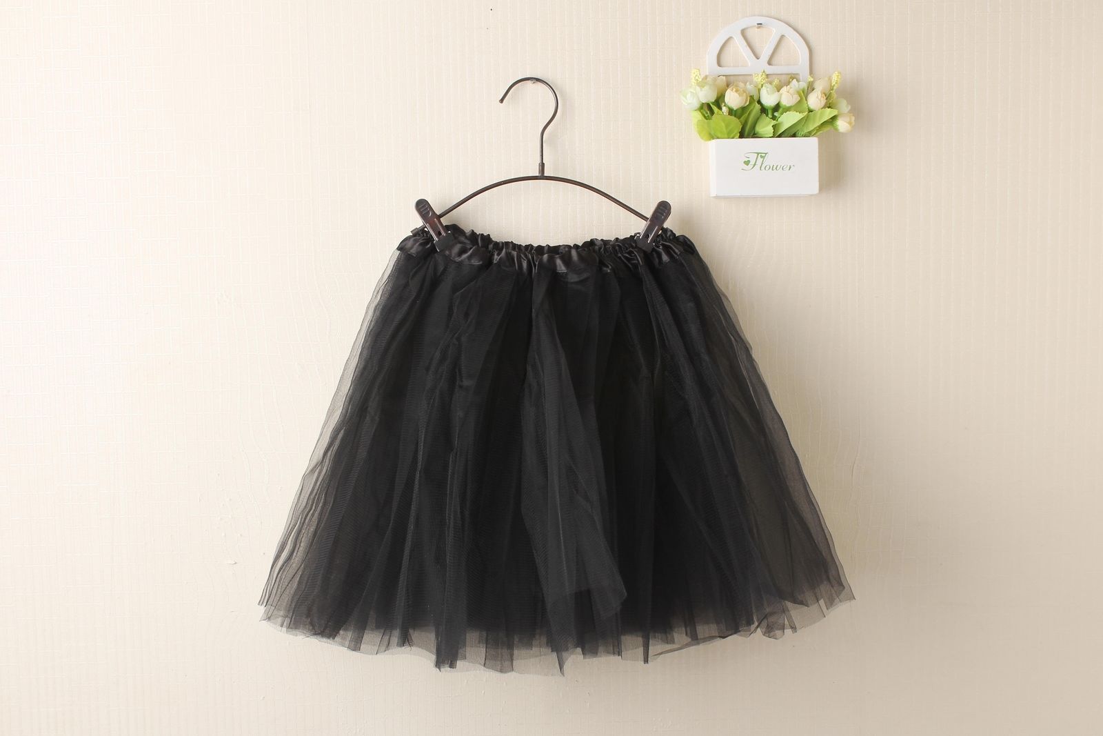 V474-211385-103682-00 New Adults Tulle Tutu Skirt Dressup Party Costume Ballet Womens Girls Dance Wear, Black, Adults - Image 1