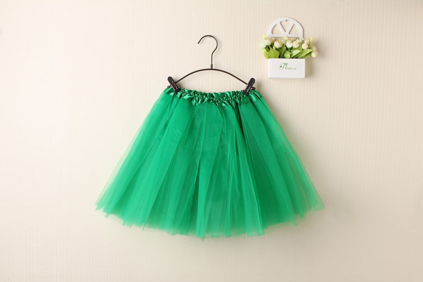 V474-211396-103665-00 New Adults Tulle Tutu Skirt Dressup Party Costume Ballet Womens Girls Dance Wear, Green, Adults - Image 1