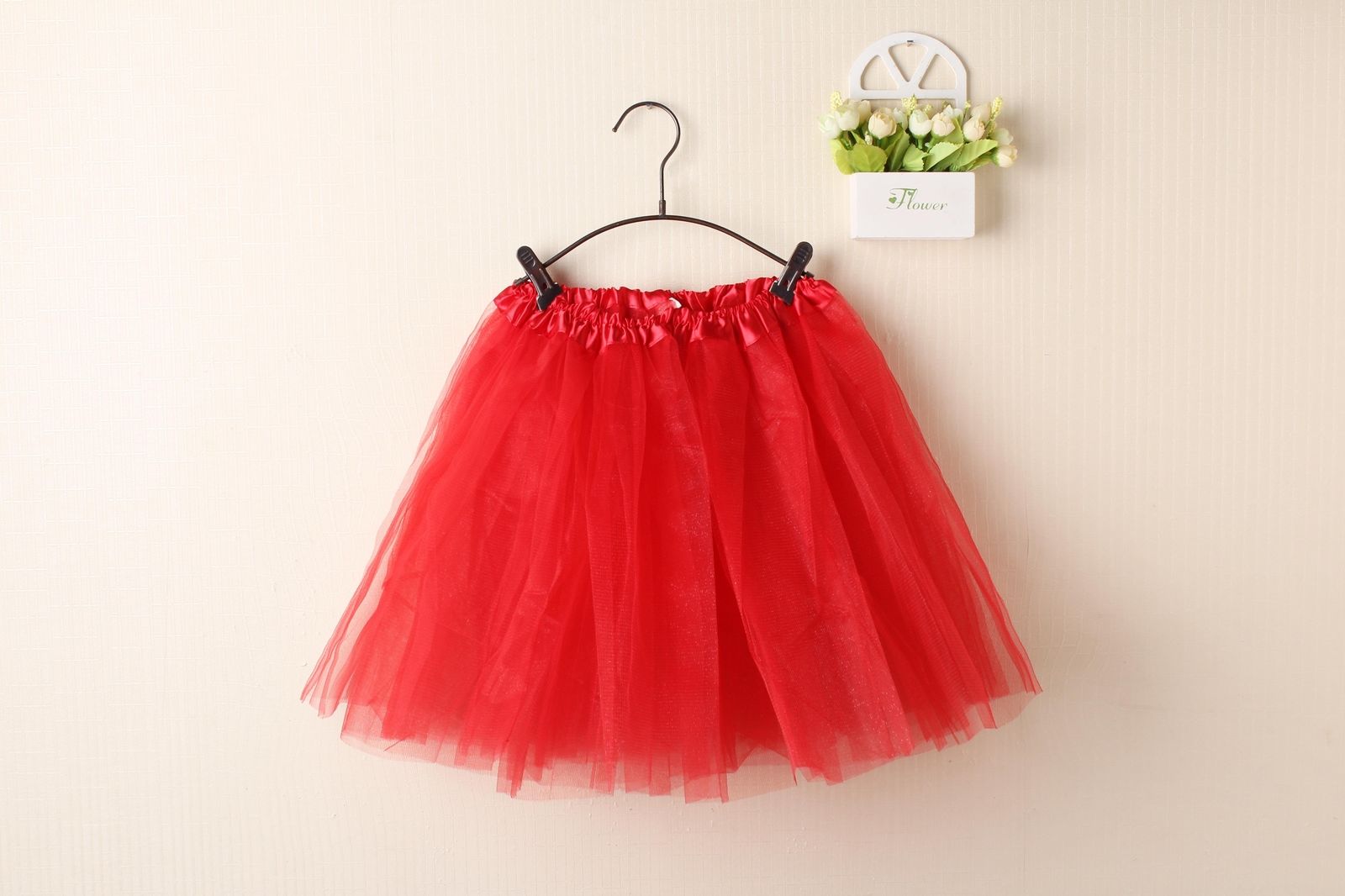 V474-211419-103661-00 New Adults Tulle Tutu Skirt Dressup Party Costume Ballet Womens Girls Dance Wear, Red, Adults - Image 1