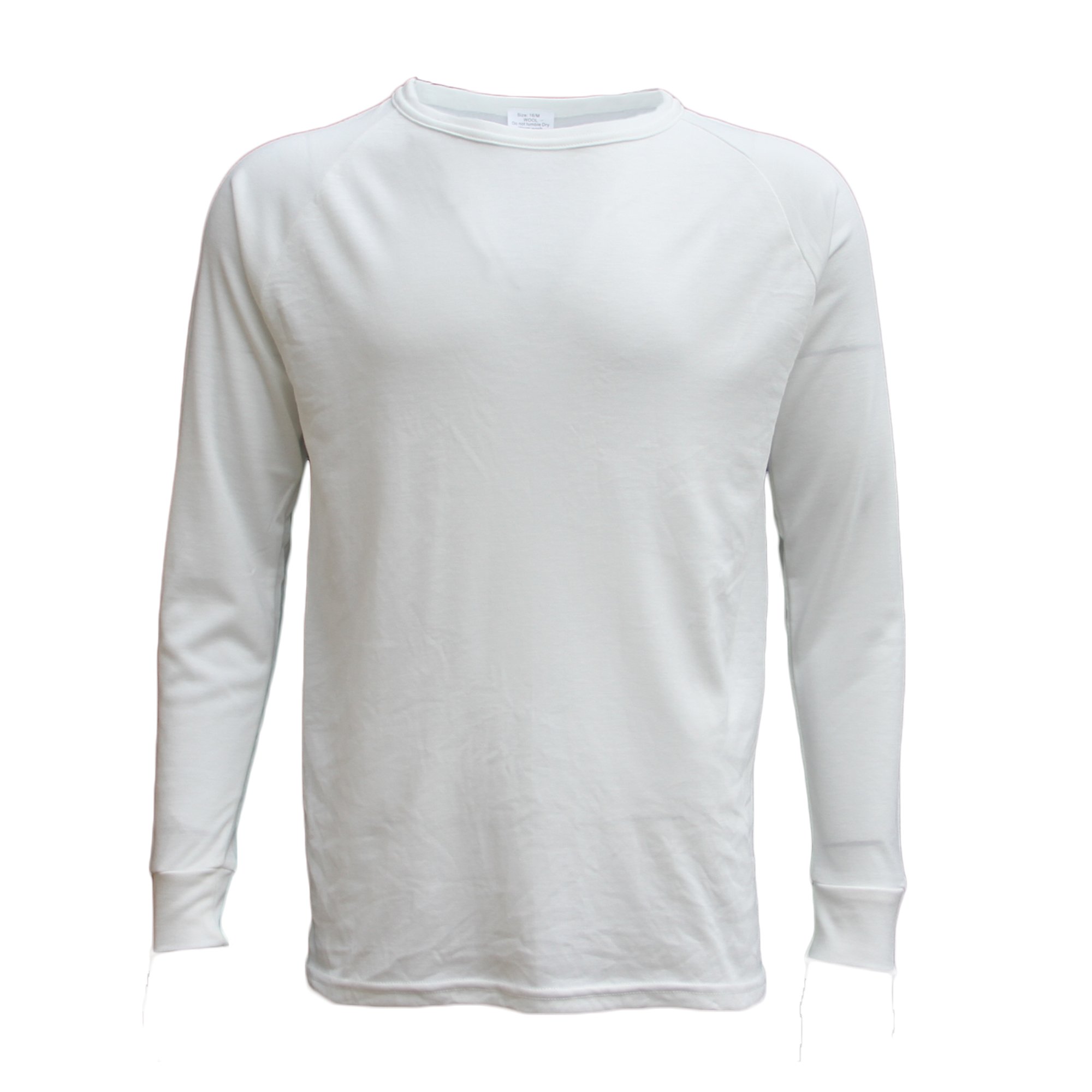 V474-215030-103999-00 Mens Merino Wool Top Pants Thermal Leggings Long Johns Underwear Pajamas, Men's Top - Beige, S - Image 1