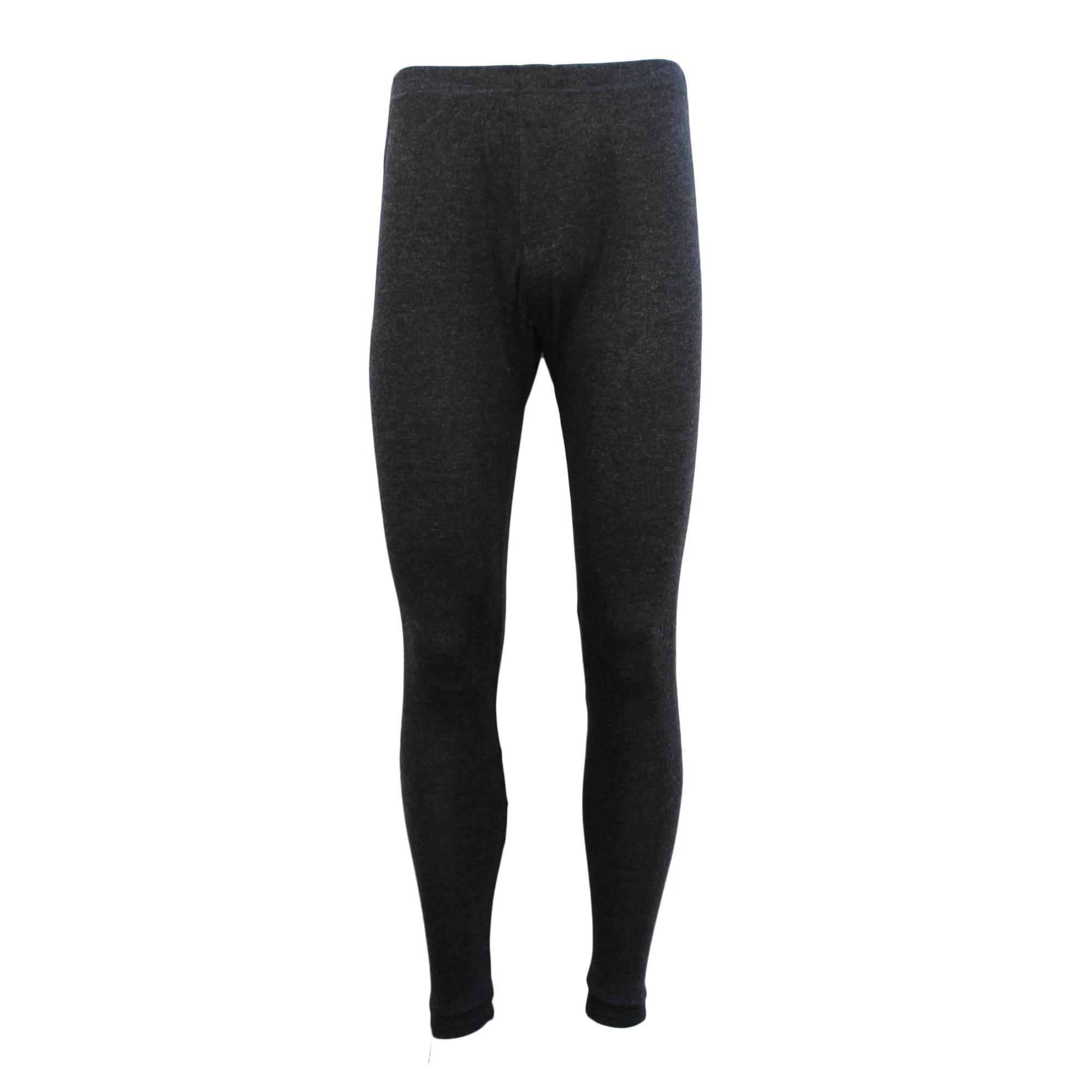 V474-215058-102704-00 Mens Merino Wool Top Pants Thermal Leggings Long Johns Underwear Pajamas, Men's Long Johns - Black, M - Image 1