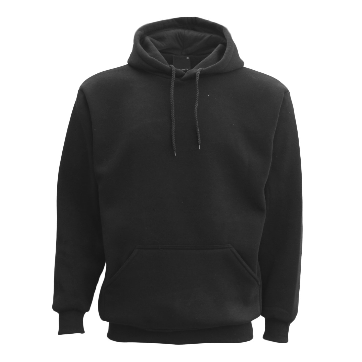 V474-218960-99509-00 Adult Unisex Men's Basic Plain Hoodie Pullover Sweater Sweatshirt Jumper XS-8XL, Black, 4XL - Image 1