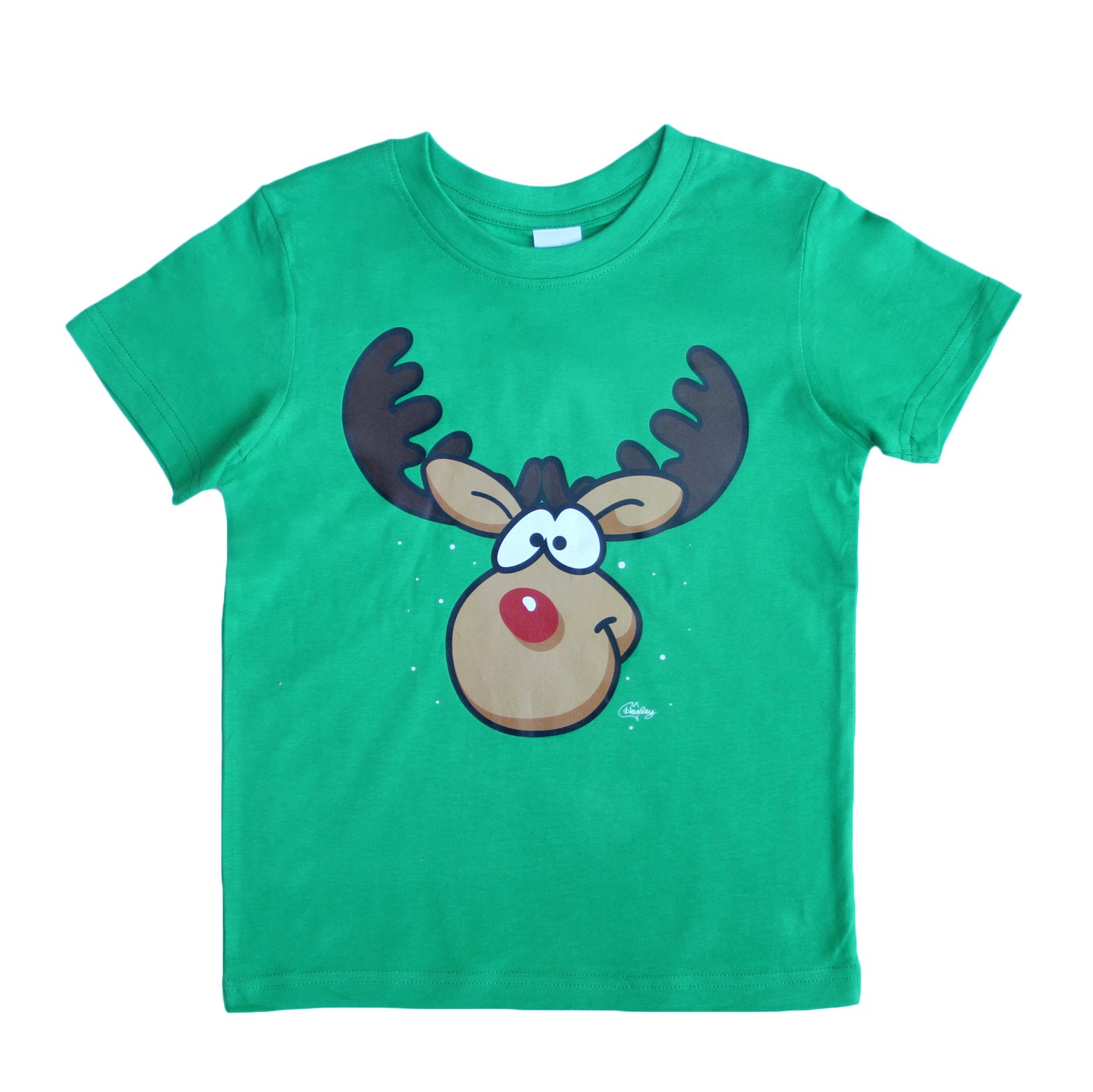 V474-230748-103562-00 New Funny Adult Xmas Christmas T Shirt Tee Mens Womens 100% Cotton Jolly Ugly, Reindeer (Green), S - Image 1