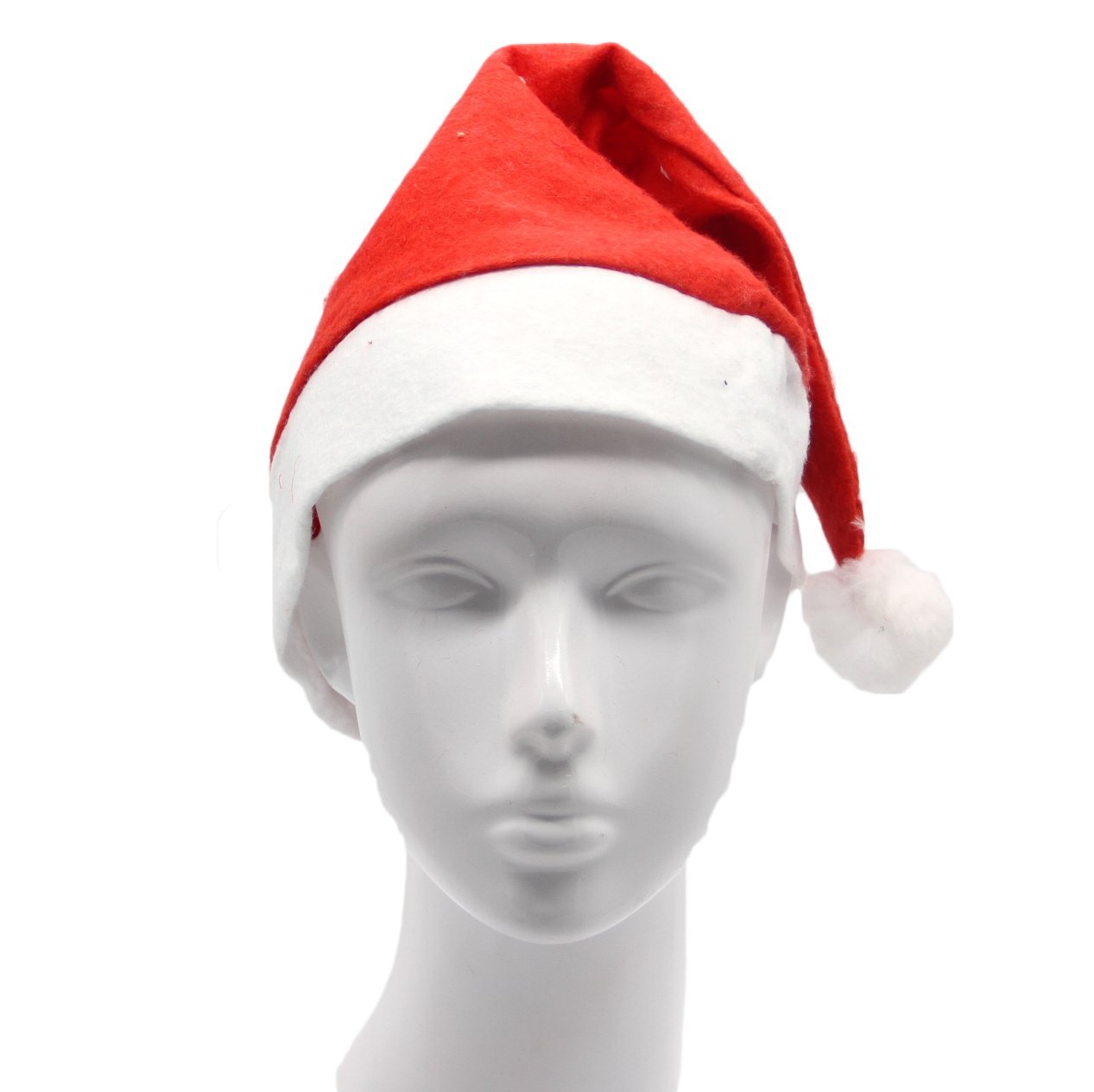 V474-232050-102999-00 Christmas Unisex Adults Kids Novelty Hat Xmas Party Cap Santa Costume Dress Up, Santa Hat (Adults) - Image 1