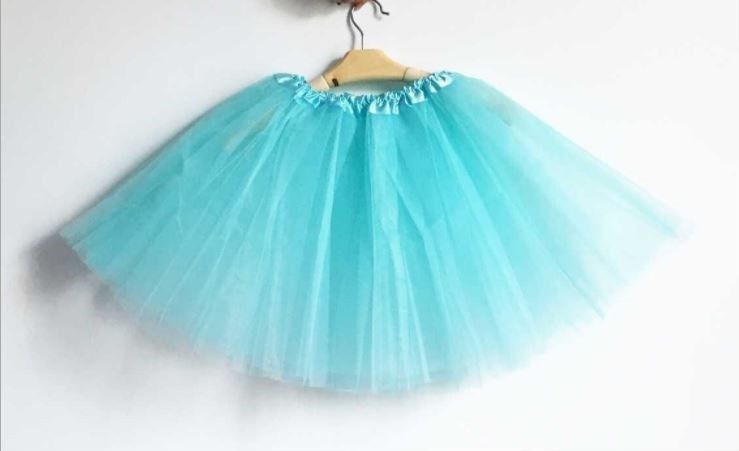 V474-237397-101843-00 New Adults Tulle Tutu Skirt Dressup Party Costume Ballet Womens Girls Dance Wear, Aqua, Kids - Image 1