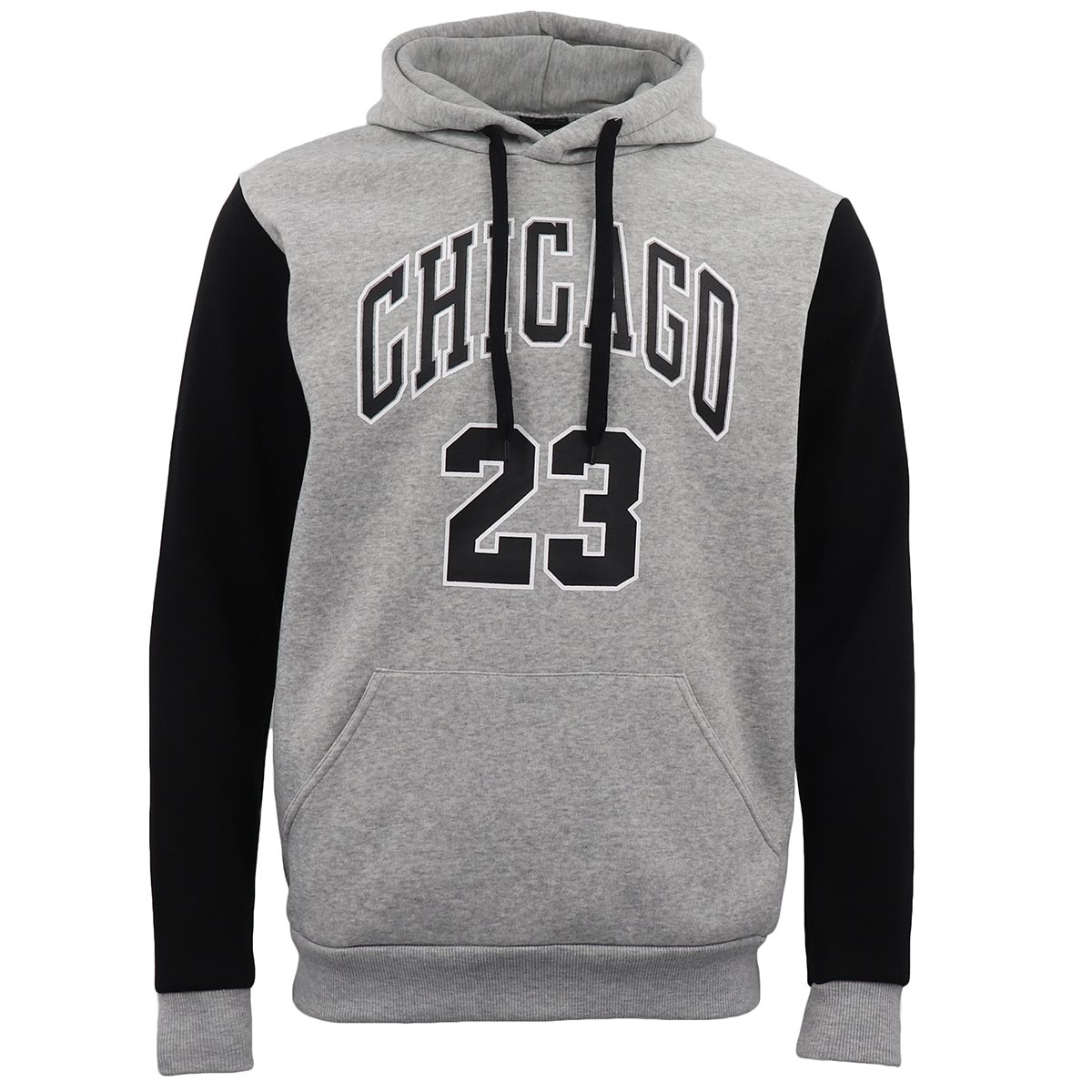 V474-397402-103842-00 Men's Fleece Pullover Hoodie Jacket Chicago Bulls 23 Michael Jordan Sweat Shirt, Light Grey, 2XL - Image 1