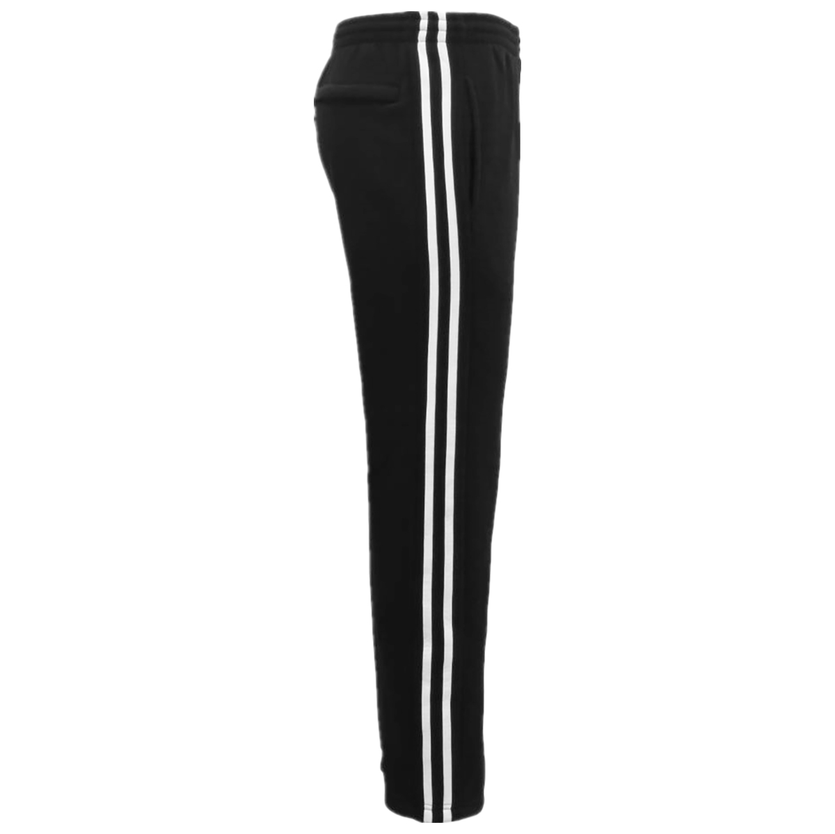V474-405981-101900-00 Men's Fleece Casual Sports Track Pants w Zip Pocket Striped Sweat Trousers S-6XL, Black, 3XL - Image 1