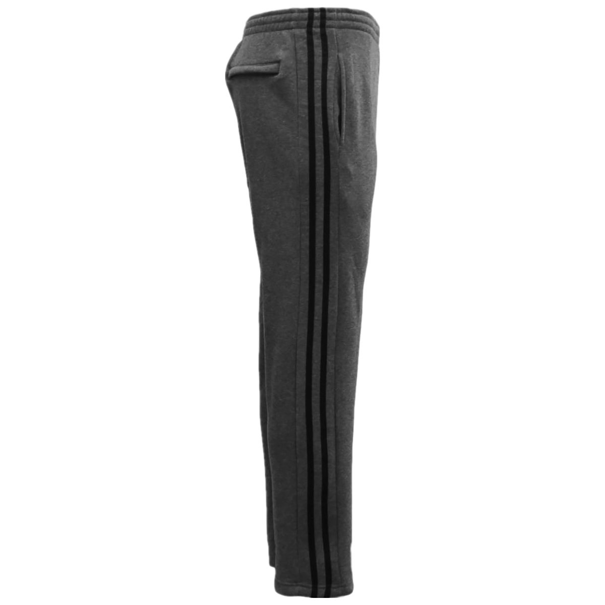 V474-424127-101967-00 Men's Fleece Casual Sports Track Pants w Zip Pocket Striped Sweat Trousers S-6XL, Dark Grey, 6XL - Image 1