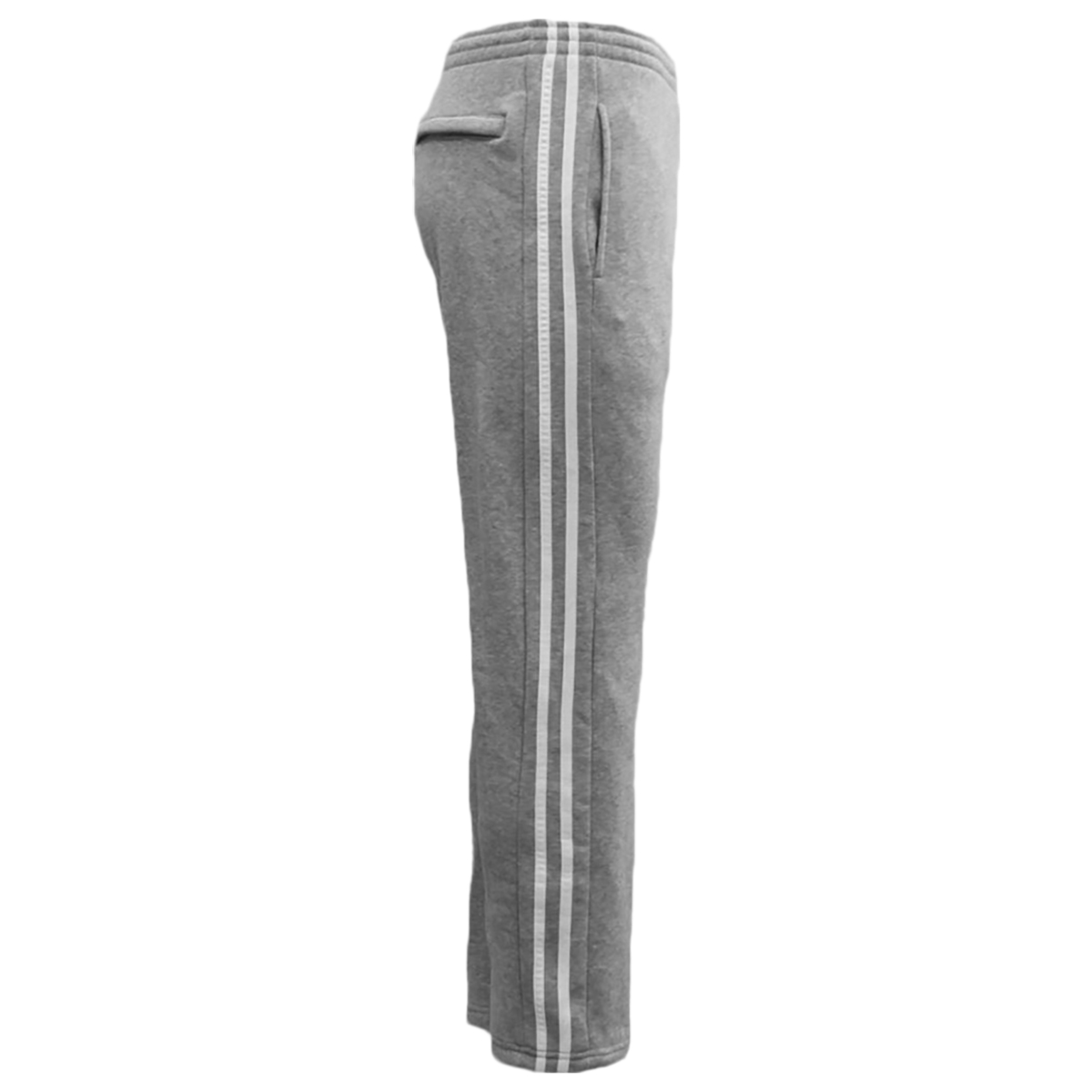 V474-424129-101829-00 Men's Fleece Casual Sports Track Pants w Zip Pocket Striped Sweat Trousers S-6XL, Light Grey, 5XL - Image 1
