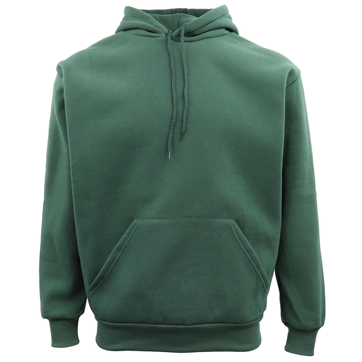 V474-483662-99743-00 Adult Unisex Men's Basic Plain Hoodie Pullover Sweater Sweatshirt Jumper XS-8XL, Dark Green, XL - Image 1