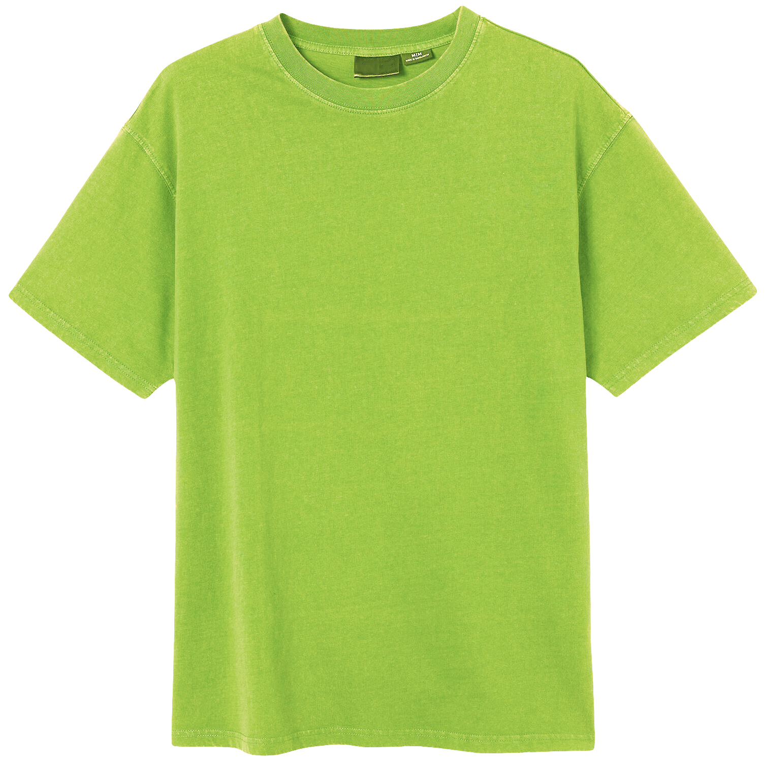 V474-613140-100259-00 Adult 100% Cotton T-Shirt Unisex Men's Basic Plain Blank Crew Tee Tops Shirts, Lime, 2XL - Image 1