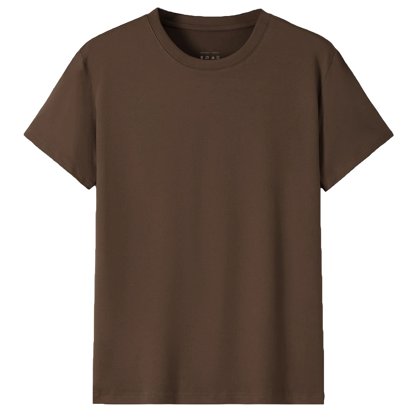 V474-628065-100348-00 Adult 100% Cotton T-Shirt Unisex Men's Basic Plain Blank Crew Tee Tops Shirts, Coffee, M - Image 1