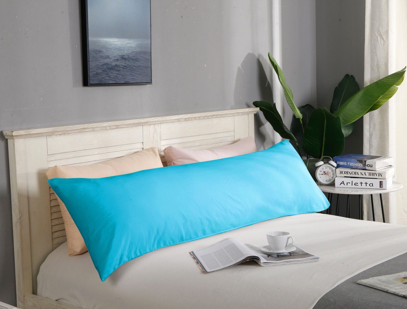 V493-BP-10-88624-00 1000TC Premium Ultra Soft Body Pillowcase - Light Blue - Image 1