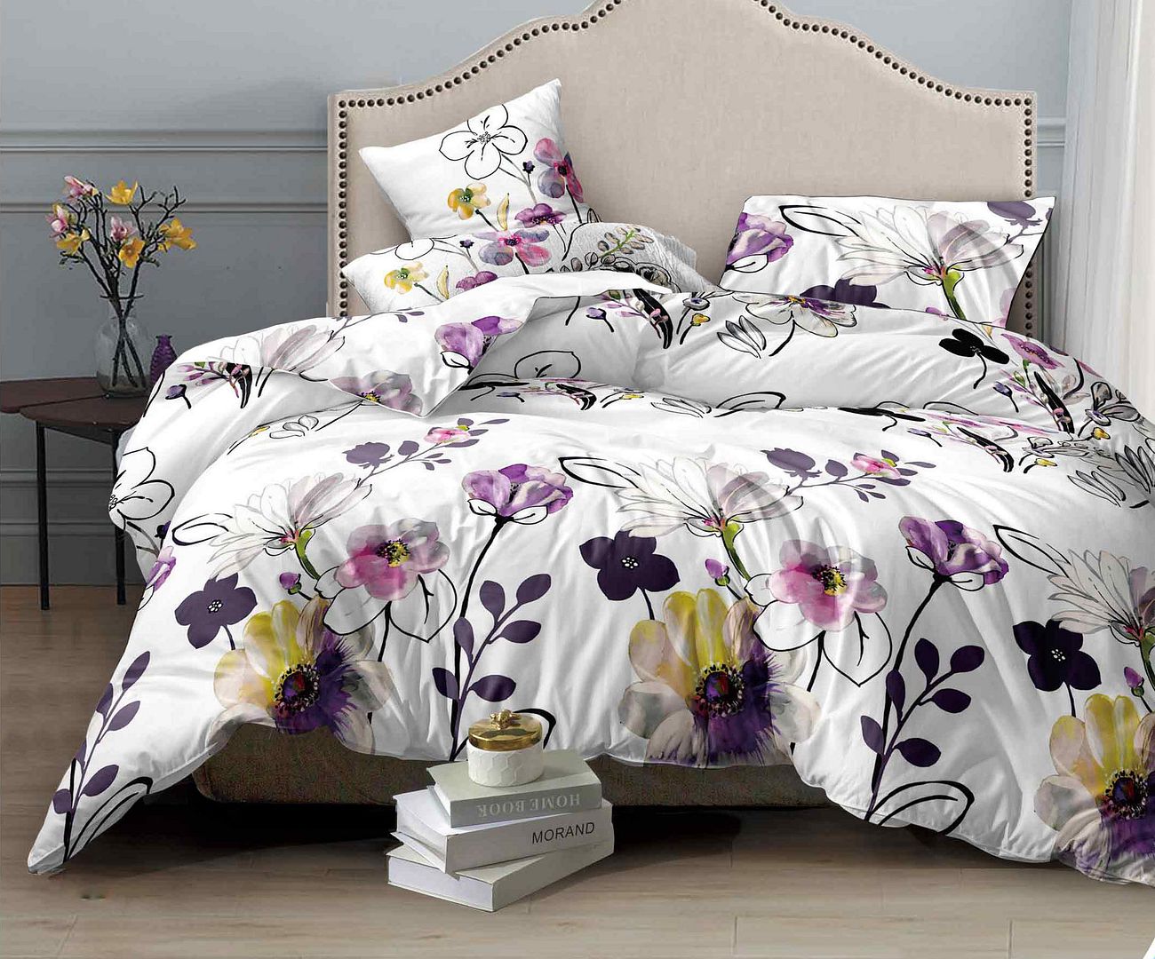 V493-MQ-376-87663-00 Bloom Queen Size Duvet Quilt Cover Set - Image 1