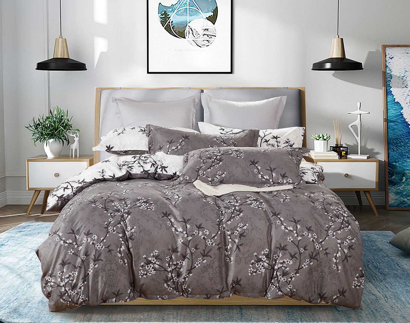 V493-MSK-459-87524-00 Iyanu Super King Size Quilt/Duvet Cover Set - Image 1