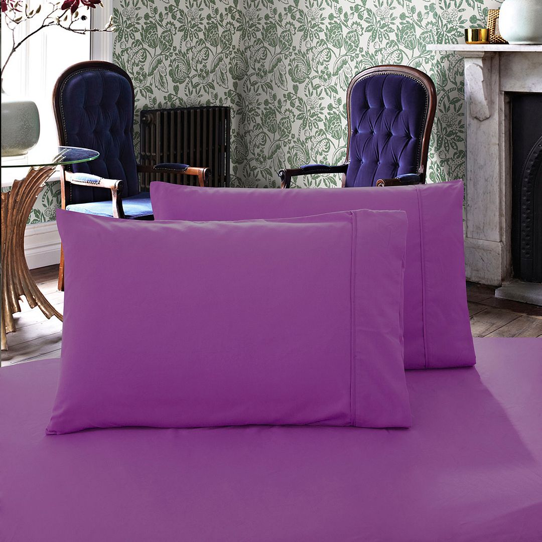 V493-SP-02-88556-00 1000TC Premium Ultra Soft Standrad size Pillowcases 2-Pack - Purple - Image 1