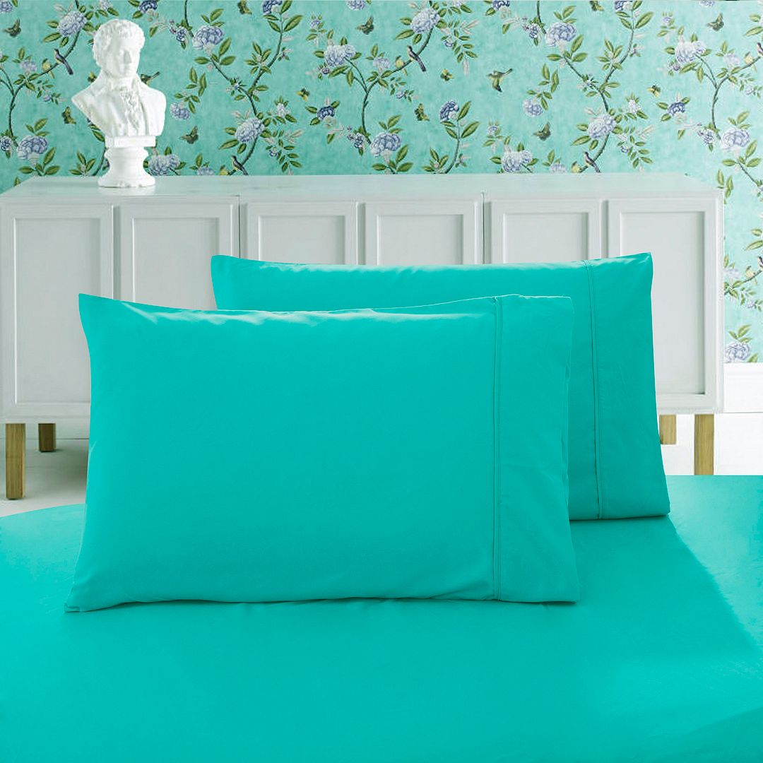 V493-SP-07-88581-00 1000TC Premium Ultra Soft Standrad size Pillowcases 2-Pack - Teal - Image 1