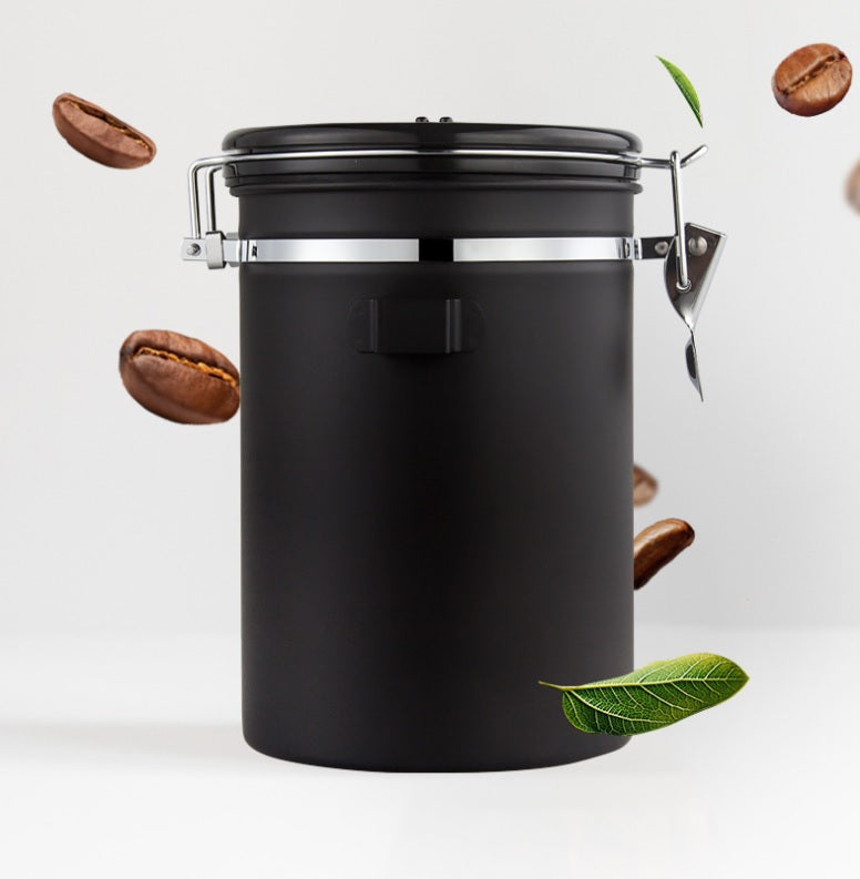 V498-COFFEECONTAINERBK-L-95070-00 1.8L Storage Container with Spoon - Image 1