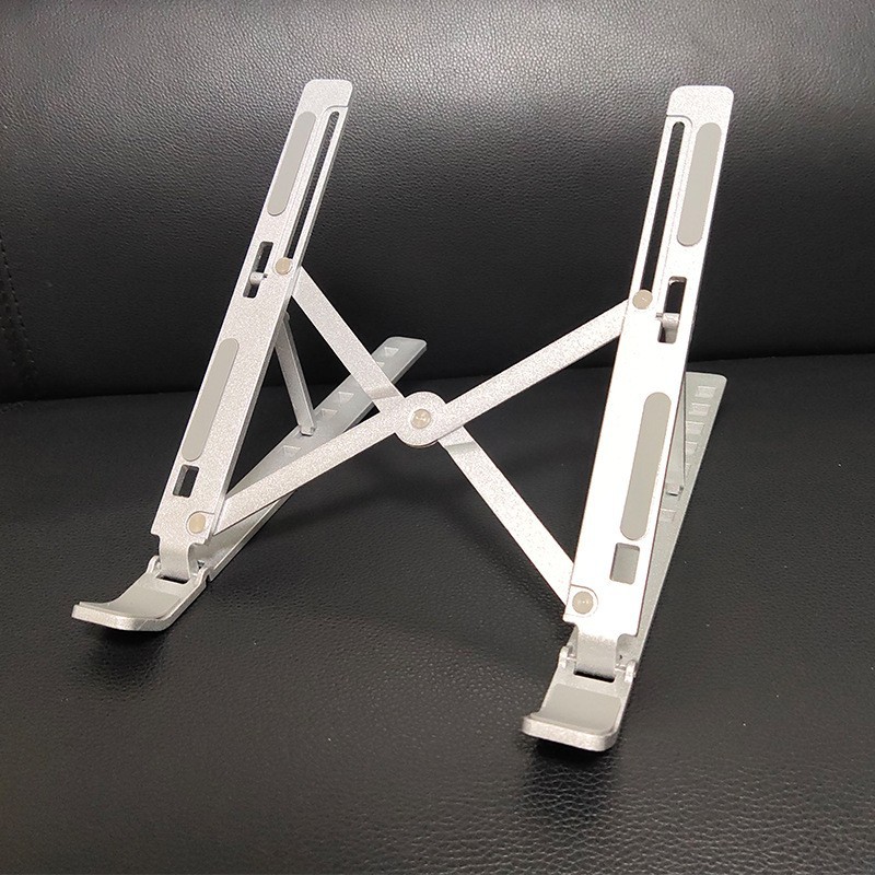 V498-NEWLAPTOPSTANDSL-174719-00 Aluminium Alloy Laptop Stand Silver - Image 1