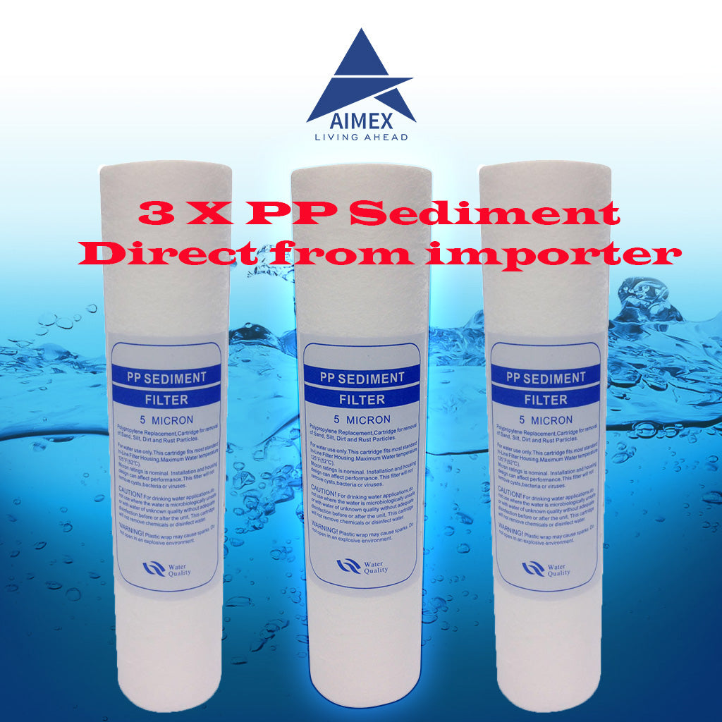 V502-8KDFCHF22-1-190752-00 3 x 5 Micron Under Sink Filter Sediment Replacement Water Cartridge PP - Image 1