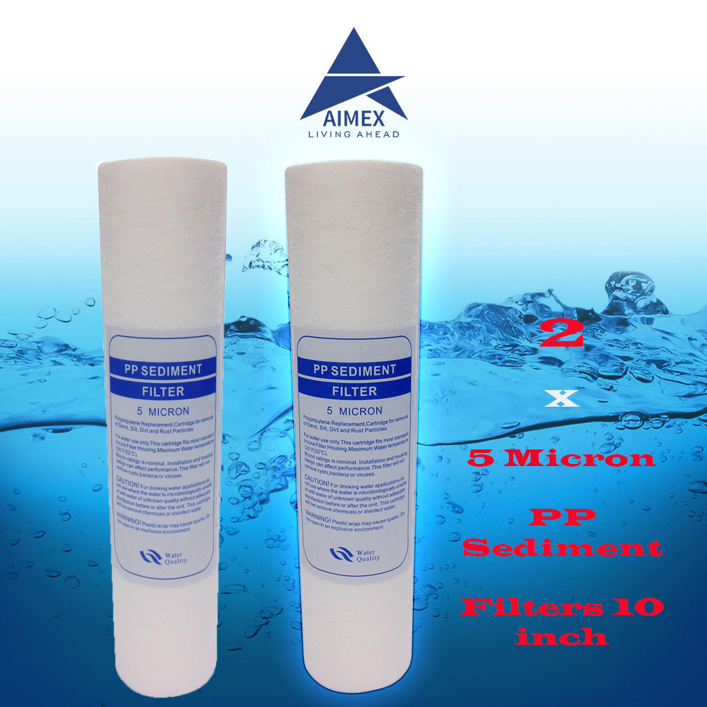 V502-PP5UM2PCS-190756-00 Undersink 5um Sediment Water Filter Cartridge PP X 2 - Image 1
