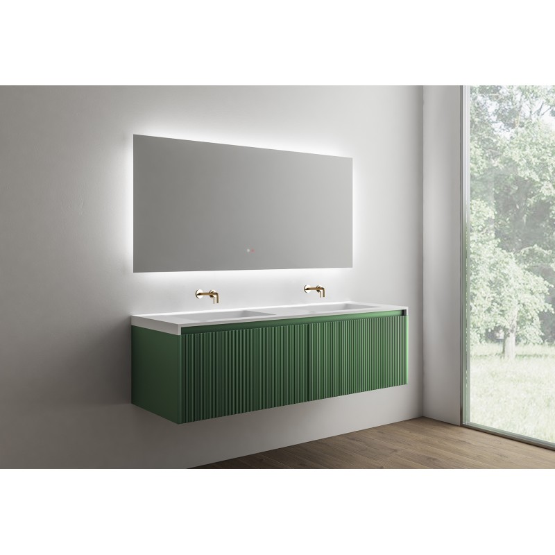 V503-RIMINI-1500-RFRIM-EA-1500-95662-00 Rimini wall hung bathroom vanity 1500mm Rain Forest - Image 1