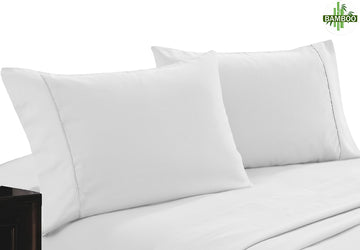 V517-BCSPC-W-94449-00 400 thread count bamboo cotton twin pack pillowcase white - Image 1