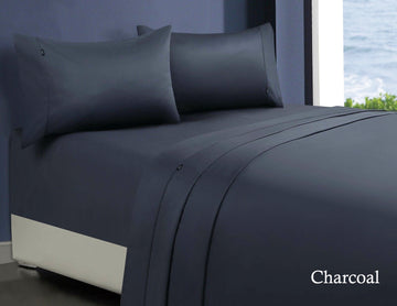 V517-CSS1000-Q-CHA-94492-00 1000tc egyptian cotton sheet set 1 queen charcoal - Image 1