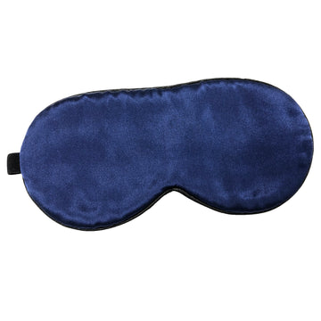 V517-SEM-N-94709-00 100 silk sleep eye mask for women men navy - Image 1