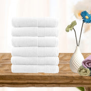 V517-STHT6-W-96153-00 6 piece ultra light cotton hand towel set in white - Image 1